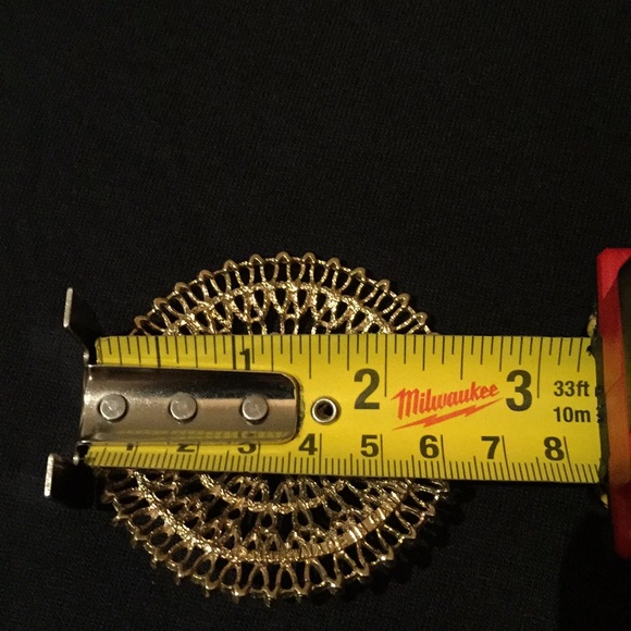 Sarah Coventry Designer Large Midcentury Sunburst Brooch Pin Gold Tone 2.5" - Picture 7 of 9